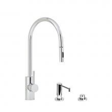 Waterstone 5400-3-DAP - Waterstone Contemporary PLP Pulldown Faucet - Lever Sprayer - 3pc. Suite