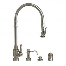 Waterstone 5500-4-SG - Waterstone Traditional Extended Reach PLP Pulldown Faucet - 4pc. Suite