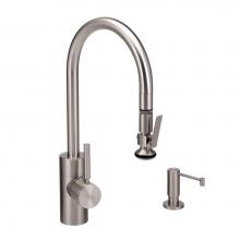 Waterstone 5810-2-SG - Waterstone Contemporary PLP Pulldown Faucet - Lever Sprayer - 2pc. Suite