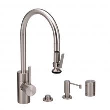 Waterstone 5810-4-SG - Waterstone Contemporary PLP Pulldown Faucet - Lever Sprayer - 4pc. Suite
