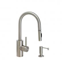 Waterstone 5900-2-PG - Waterstone Contemporary Prep Size PLP Pulldown Faucet - Toggle Sprayer - 2pc. Suite