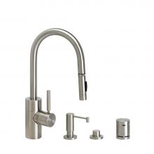 Waterstone 5900-4-PG - Waterstone Contemporary Prep Size PLP Pulldown Faucet - Toggle Sprayer - 4pc. Suite