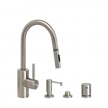 Waterstone 5910-4-PG - Waterstone Contemporary Prep Size PLP Pulldown Faucet - Toggle Sprayer - 4pc. Suite