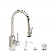 Waterstone 5930-4-PG - Waterstone Contemporary Prep Size PLP Pulldown Faucet - Lever Sprayer - 4pc. Suite