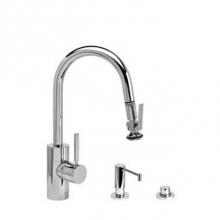 Waterstone 5940-3-PG - Waterstone Contemporary Prep Size PLP Pulldown Faucet - Lever Sprayer - 3pc. Suite