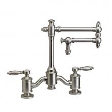 Waterstone 6100-12-SG - Waterstone Towson Bridge Faucet - 12'' Articulated Spout - Lever Handles