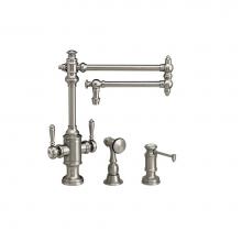 Waterstone 8010-18-2-SG - Waterstone Towson Two Handle Kitchen Faucet - 18'' Spout - 2pc. Suite
