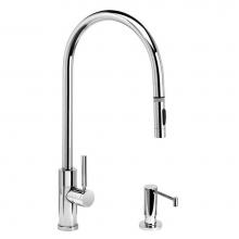 Waterstone 9350-2-SG - Waterstone Modern Extended Reach PLP Pulldown Faucet - Toggle Sprayer - 2pc. Suite