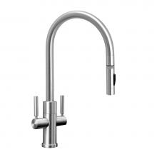 Waterstone 9452-CH - Modern 2 Handle Plp Pulldown Faucet - Toggle Sprayer