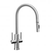 Waterstone 9462-CH - Modern 2 Handle Plp Pulldown Faucet - Angled Spout - Toggle Sprayer