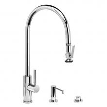 Waterstone 9750-3-SG - Waterstone Modern Extended Reach PLP Pulldown Faucet - Lever Sprayer - 3pc. Suite