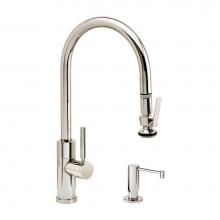 Waterstone 9850-2-PG - Waterstone Modern PLP Pulldown Faucet - Lever Sprayer - 2pc. Suite