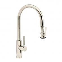Waterstone 9860-PN - Waterstone Modern PLP Pulldown Faucet - Lever Sprayer - Angled Spout