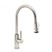 Waterstone 9860-SG - Waterstone Modern PLP Pulldown Faucet - Lever Sprayer - Angled Spout