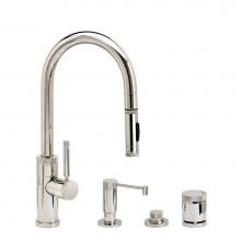 Waterstone 9900-4-PG - Waterstone Industrial Prep Size PLP Pulldown Faucet - Toggle Sprayer - 4pc. Suite