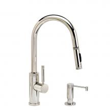 Waterstone 9910-2-PG - Waterstone Industrial Prep Size PLP Pulldown Faucet - Toggle Sprayer - Angled Spout - 2pc. Suite