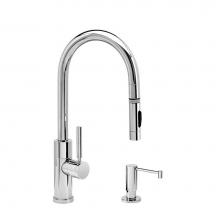 Waterstone 9950-2-PG - Waterstone Modern Prep Size PLP Pulldown Faucet - Toggle Sprayer - 2pc. Suite