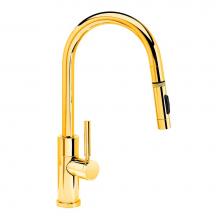 Waterstone 9960-PG - Waterstone Modern Prep Size PLP Pulldown Faucet - Toggle Sprayer - Angled Spout