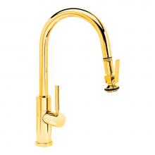 Waterstone 9990-PG - Waterstone Modern Prep Size PLP Pulldown Faucet - Lever Sprayer - Angled Spout
