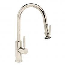 Waterstone 9990-PN - Waterstone Modern Prep Size PLP Pulldown Faucet - Lever Sprayer - Angled Spout