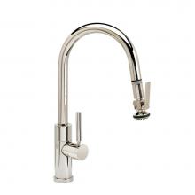 Waterstone 9990-SG - Waterstone Modern Prep Size PLP Pulldown Faucet - Lever Sprayer - Angled Spout