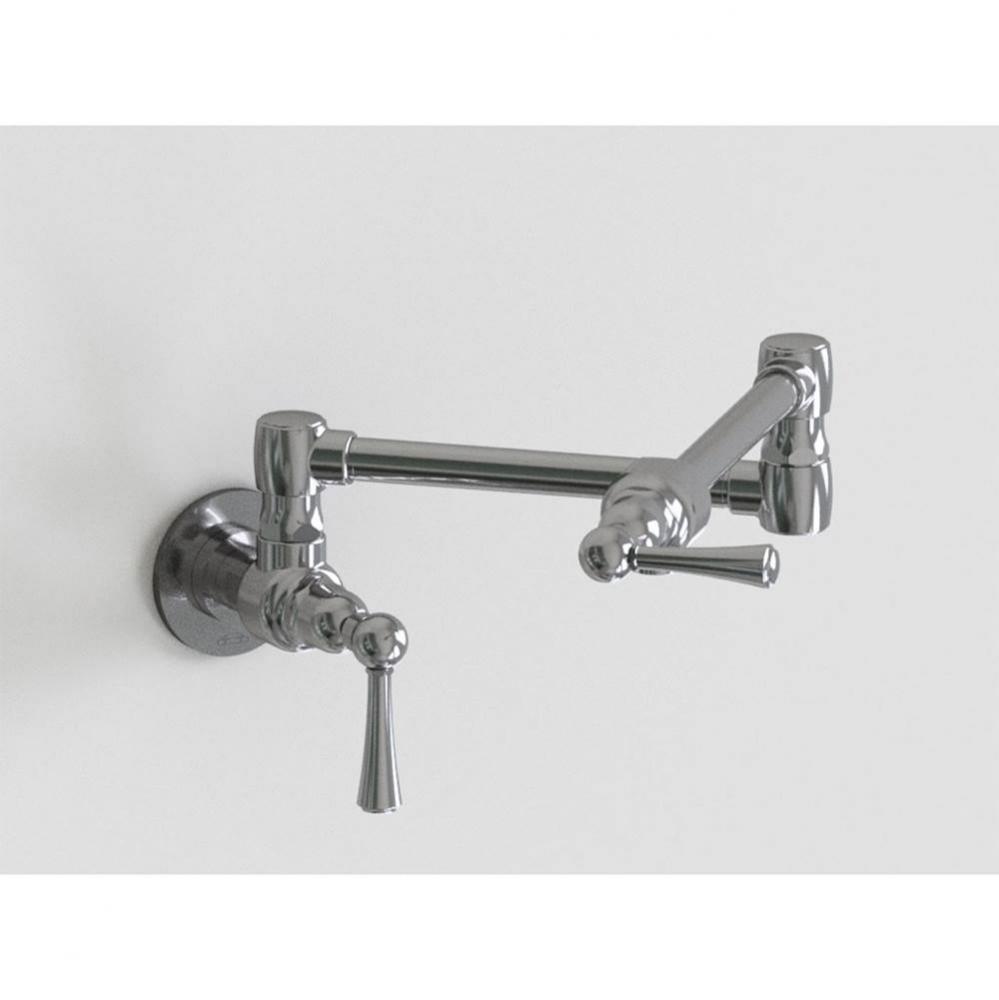 17 3/4'' Wall Mount Pot Filler with Metal Lever