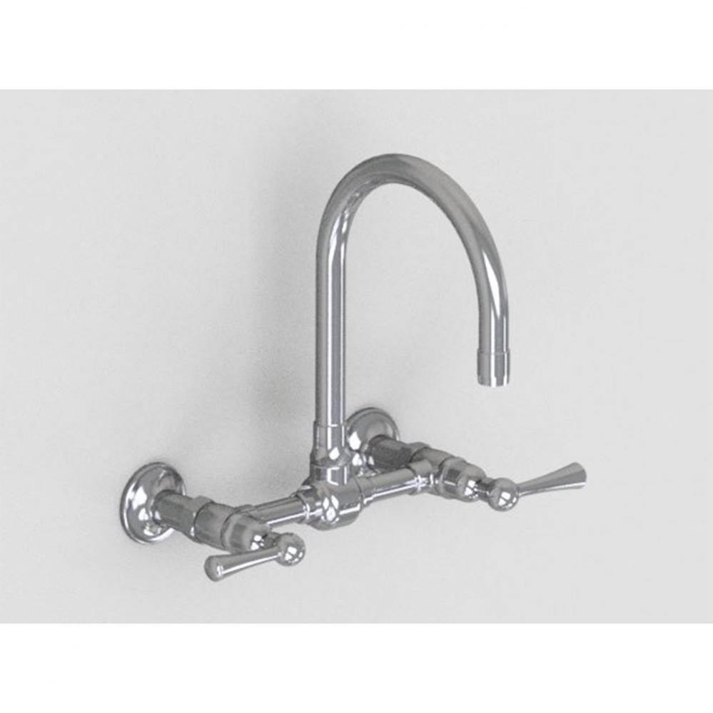 Wall Mount 7'' Swivel Bar Faucet Spout with Metal Lever