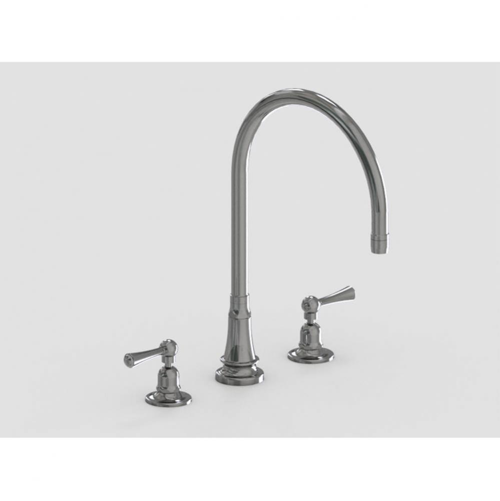 Deck Mount 10'' Swivel Spout with Metal Lever