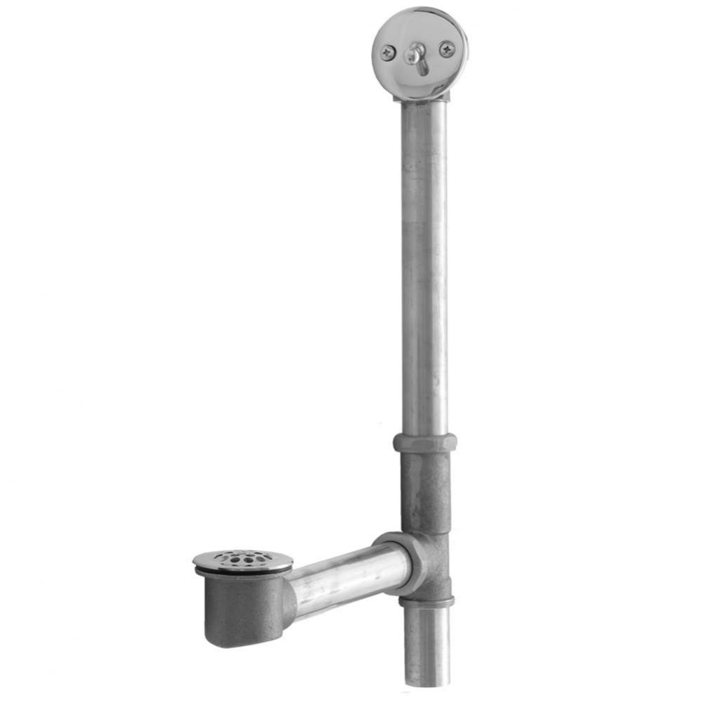 Brass Tub Drain Bottom Outlet Standard Trip Lever Faceplate (2 Hole) Tub Waste Fully Polished &