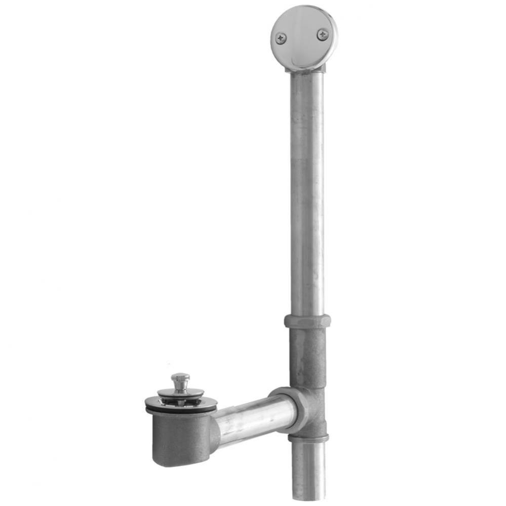 Brass Tub Drain Bottom Outlet Lift & Turn with Faceplate (2 Hole) Fully Polished & Plated