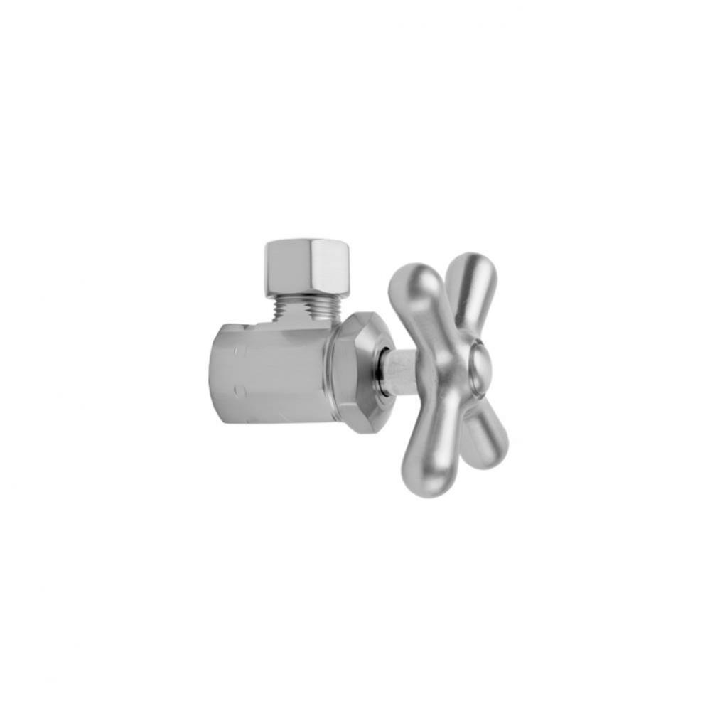 Multi Turn Angle Pattern 1/2'' IPS x 3/8'' O.D. Supply Valve with Cross Handle