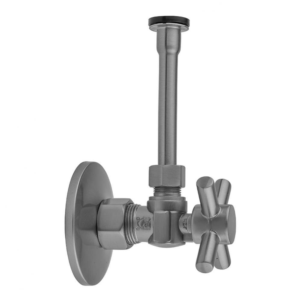 Quarter Turn Angle Pattern 5/8'' O.D. Compression  x 3/8'' O.D. Toilet Supply