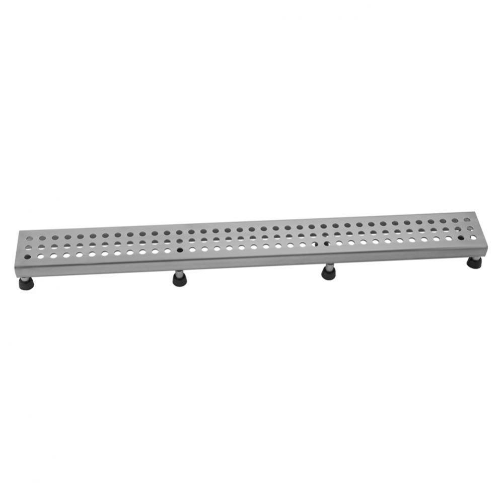 36'' Channel Drain Round Dotted Grate