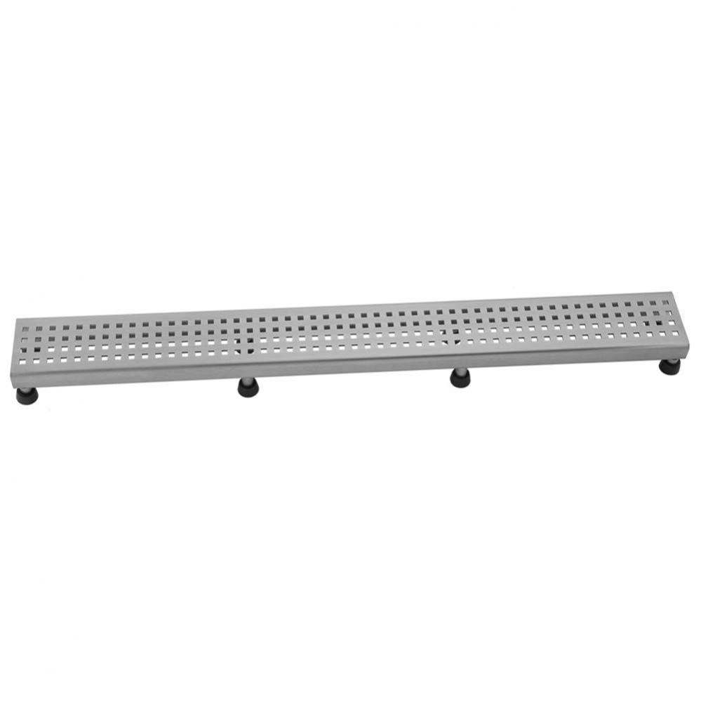 24'' Channel Drain Square Dotted Grate