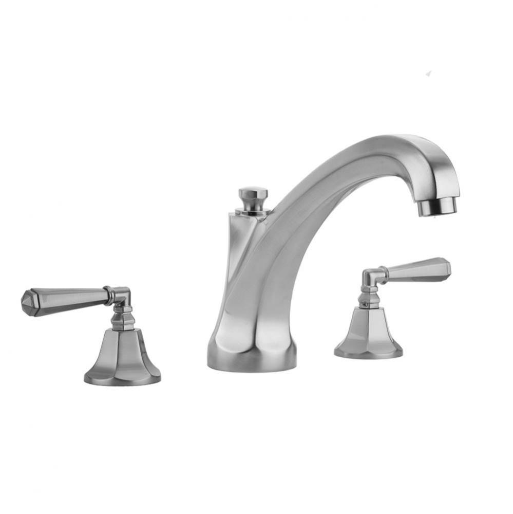 Astor Roman Tub Set with High Spout and Hex Lever Handles