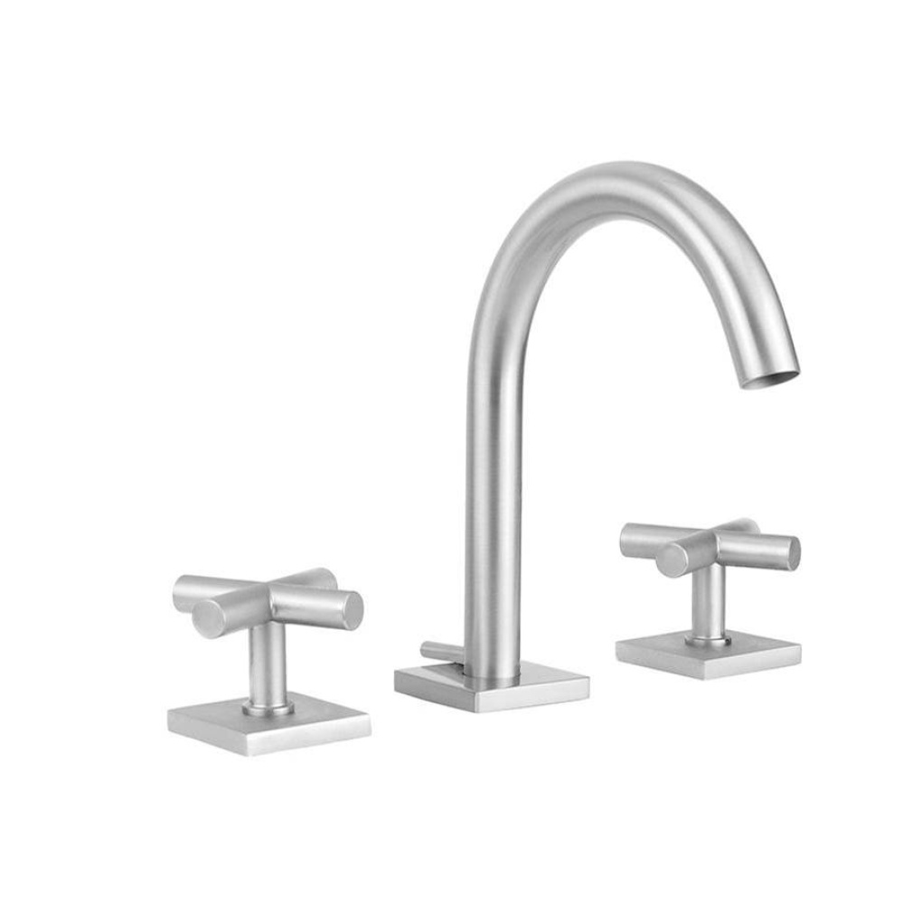 Uptown Contempo Slim Faucet with Square Escutcheons & Contempo Slim Cross Handles- 1.2 GPM