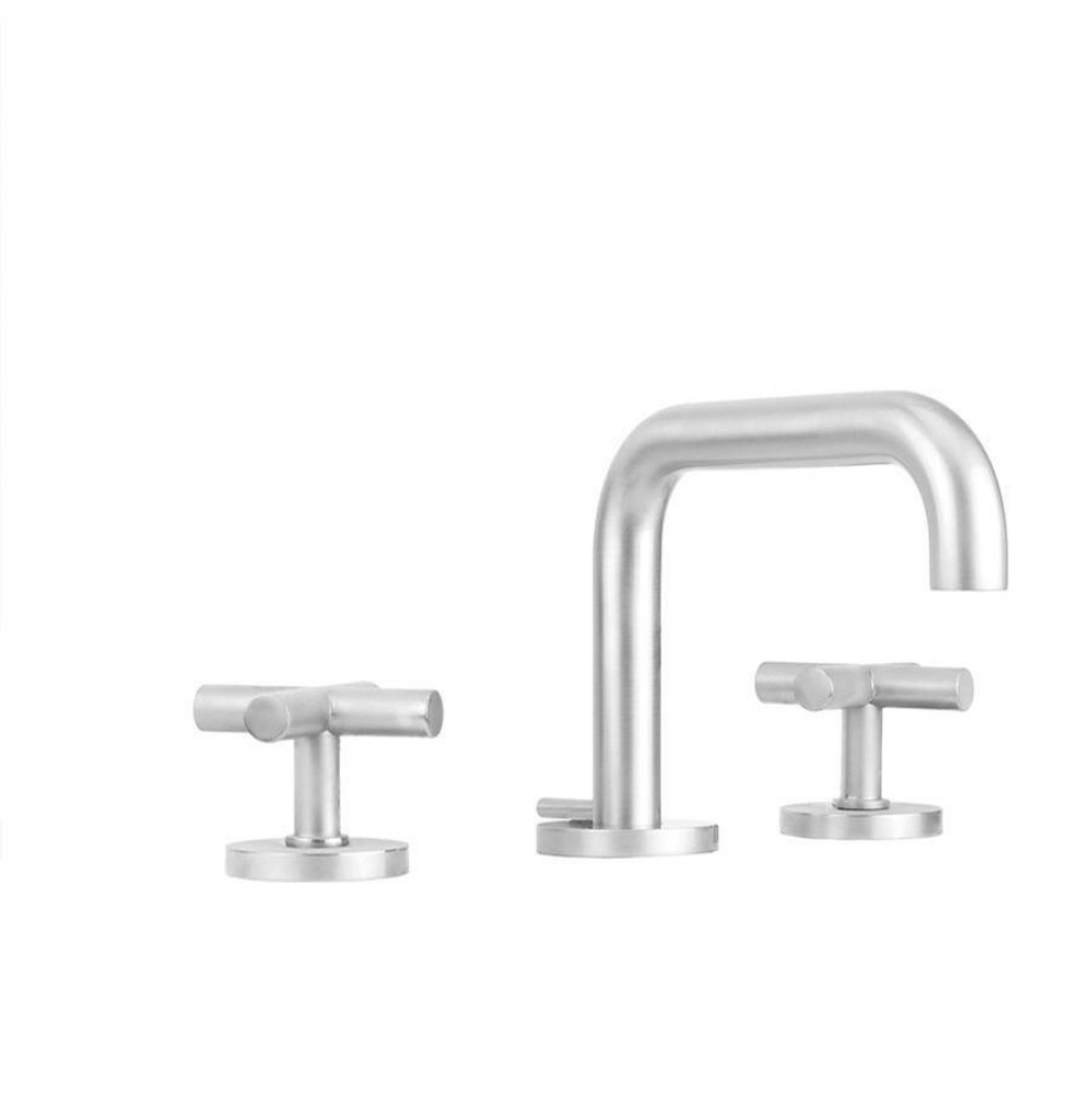 Downtown Contempo Slim Faucet with Round Escutcheons & Contempo Slim Cross Handles- 1.2 GPM