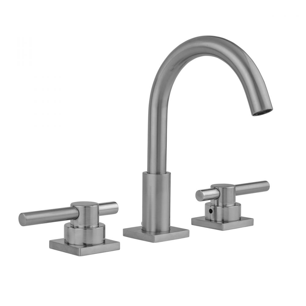 Uptown Contempo Faucet with Square Escutcheons and Low Peg Lever Handles- 0.5 GPM