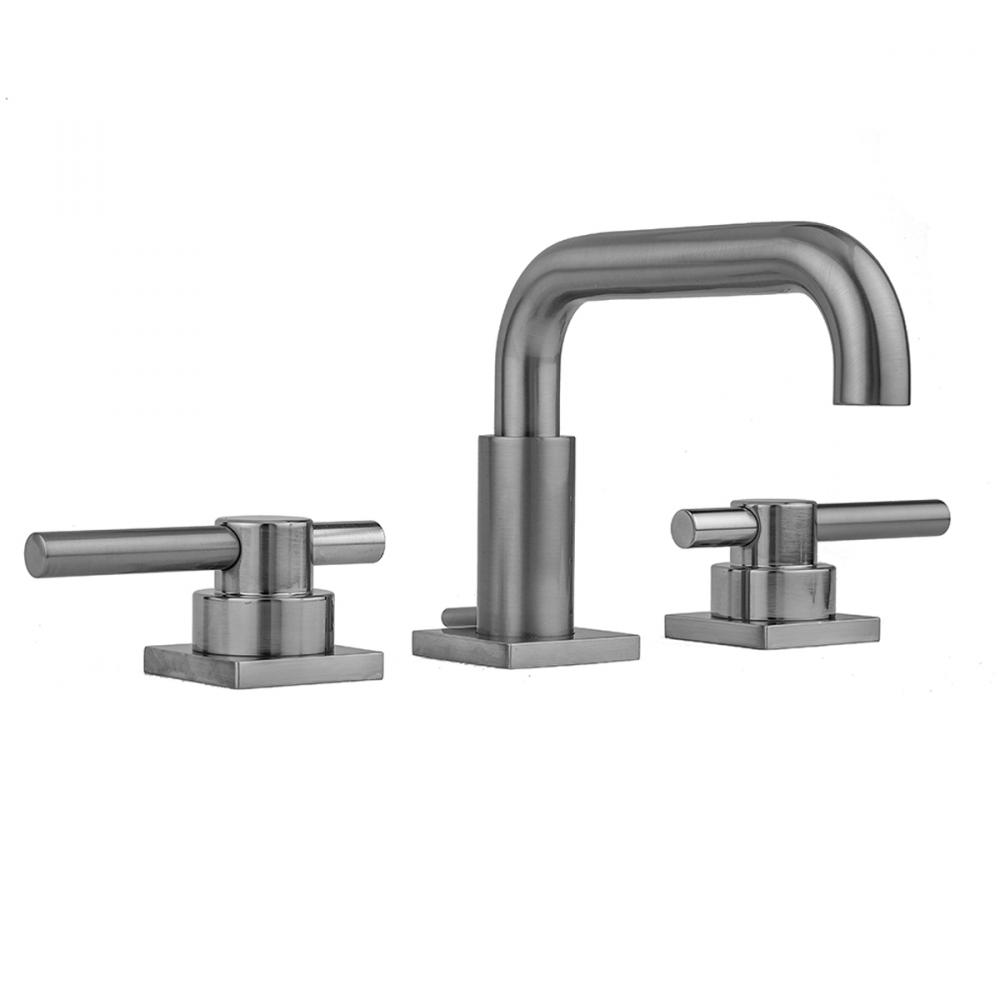 Downtown Contempo Faucet with Square Escutcheons and Peg Lever Handles- 0.5 GPM