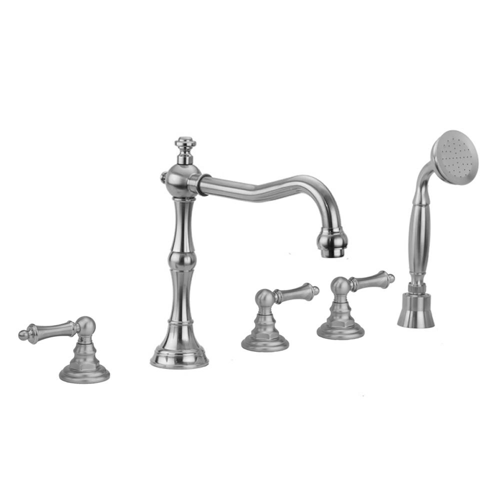 Roaring 20's Roman Tub Set with Ball Lever Handles and Straight Handshower