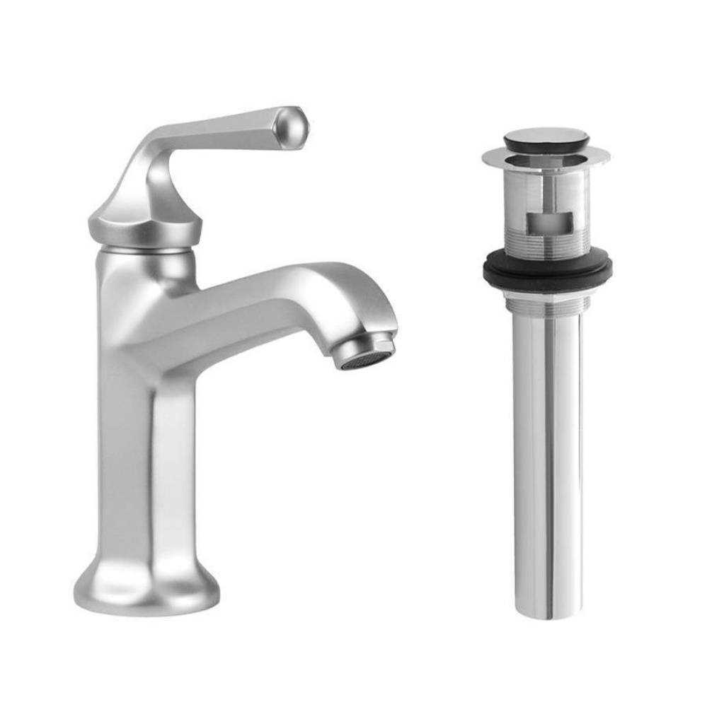 Hex Single Hole Faucet with Push Top Drain