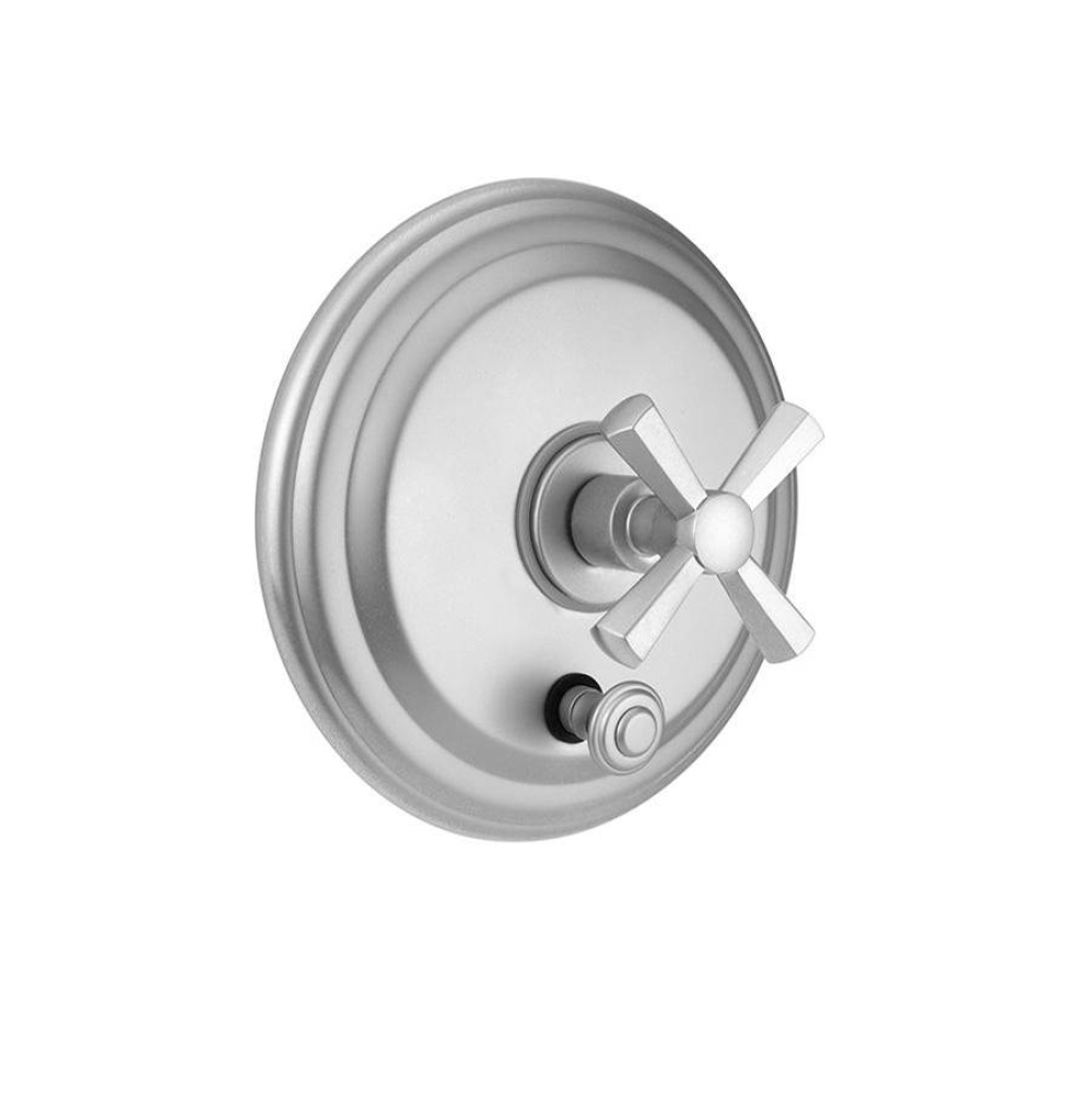 Round Step Plate With Hex Cross Handle Trim For Pressure Balance Cycling Valve With Built-in Diver