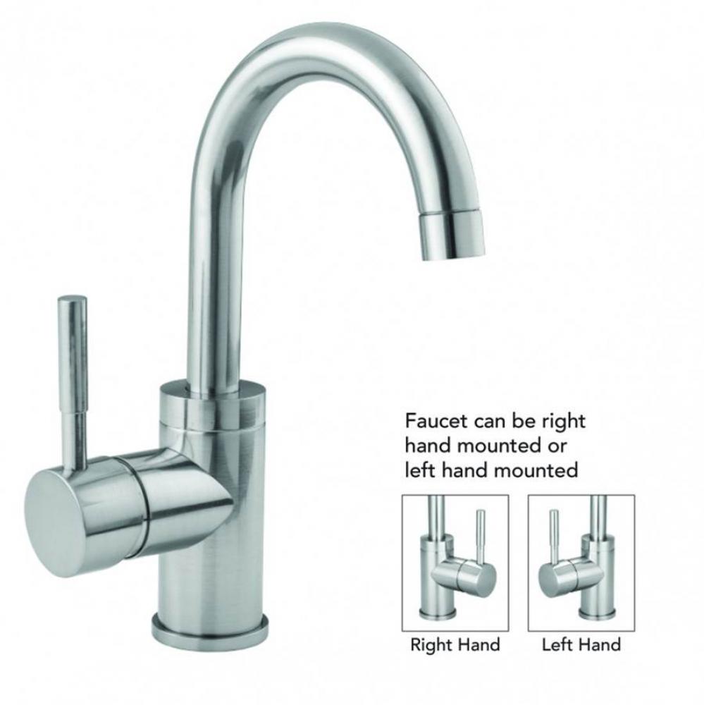 Uptown Contempo Single Hole Faucet with Push Top Drain
