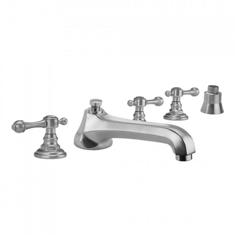 Westfield Roman Tub Set with Low Spout and Majesty Lever Handles and Straight Handshower