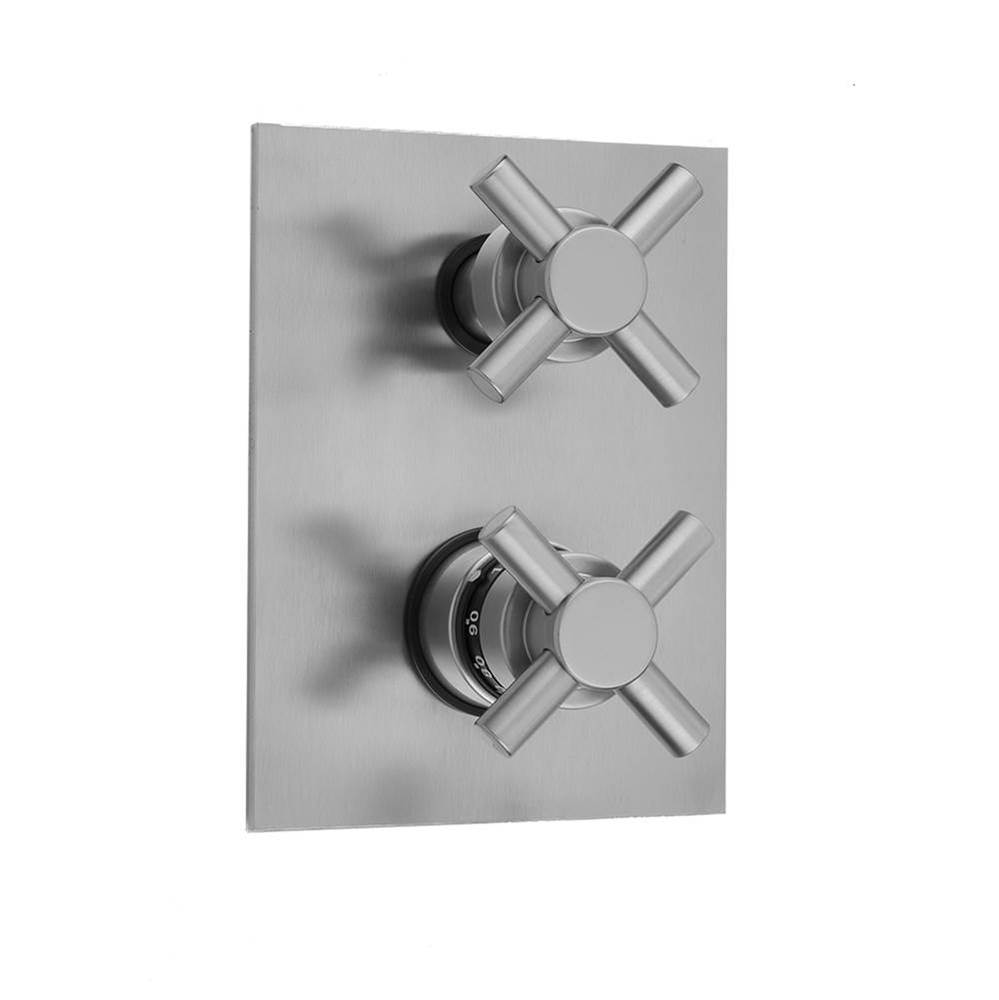 Rectangle Plate with Contempo Cross Thermostatic Valve with Contempo Cross Built-in 2-Way Or 3-Way