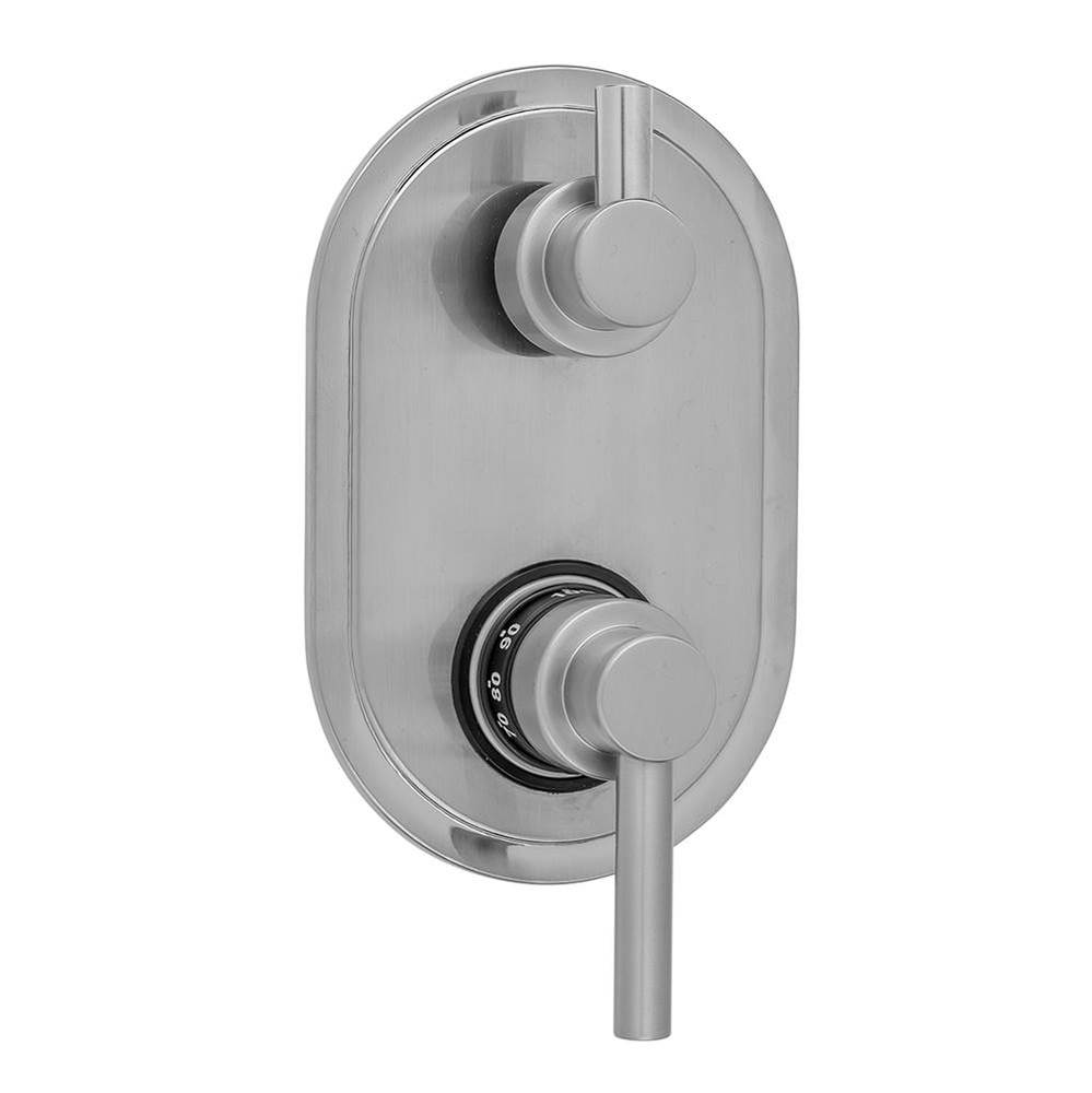 Oval Plate with Contempo Low Lever Thermostatic Valve with Short Peg Lever Built-in 2-Way Or 3-Way