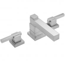 Jaclo 3304-836-WH - CUBIX® Double Stack Faucet with CUBIX® Lever Handles and Fully Plated Pop-Up