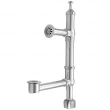 Jaclo 380-PCH - Brass Tub Drain Fully Polished and Plated Standing Tub Waste