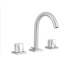 Jaclo 7773-TSQ672-0.5-PCH - Uptown Contempo Slim Faucet with Square Escutcheons & Thumb Handles- 0.5 GPM