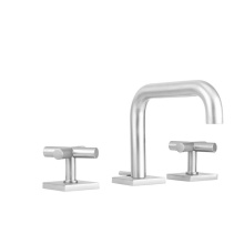Jaclo 7771-TSQ461-0.5-PCH - Downtown Contempo Slim Faucet with Square Escutcheons & Contempo Slim Cross Handles- 0.5 GPM